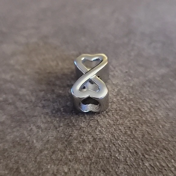 Jcm Stainless Steel Eternity Heart Valentine's Slider Charm - Picture 3 of 3